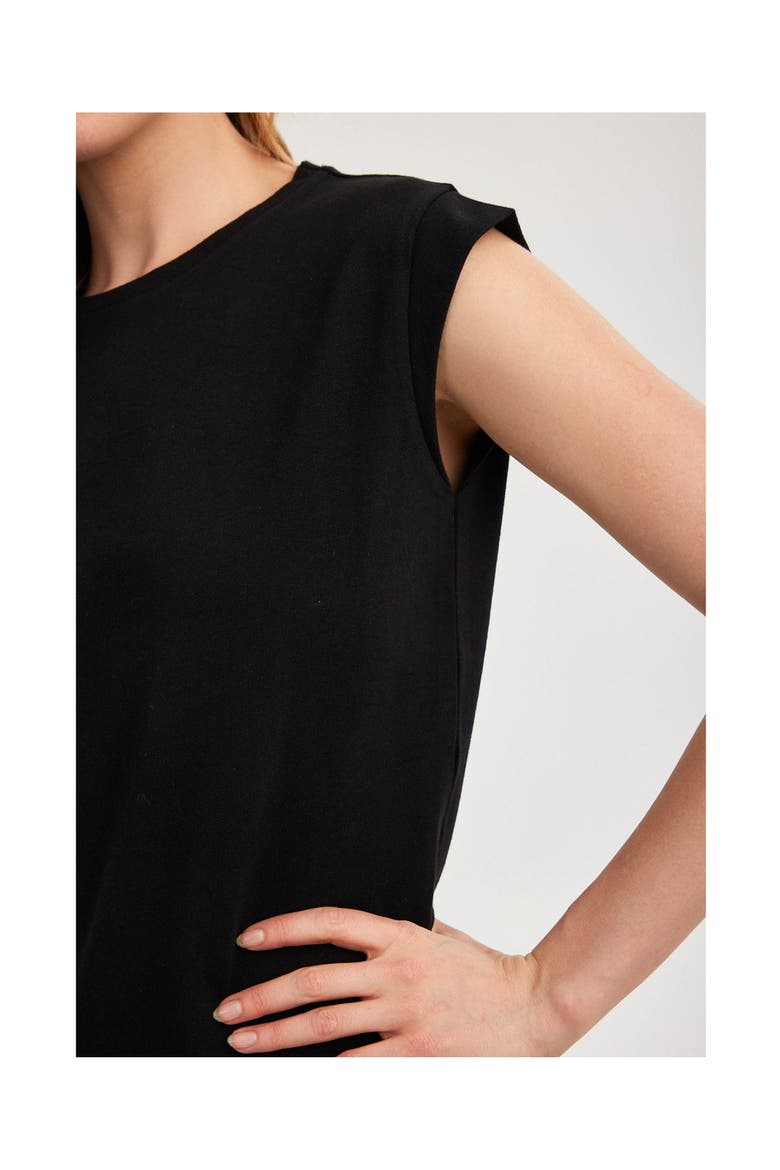 Summer Lounge Cotton Sleeveless Top, Alternate, color, Black
