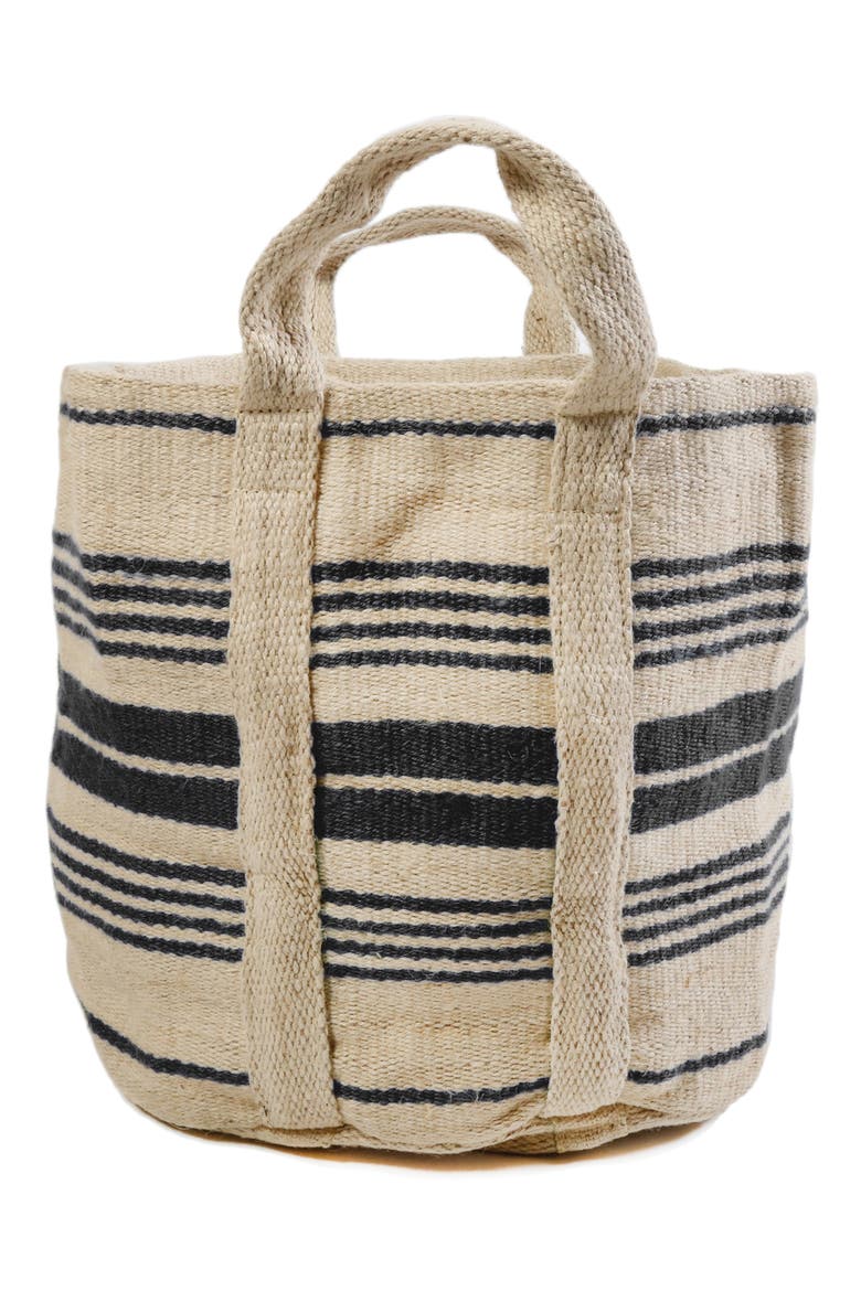 Savannah Handwoven Basket, Main, color, IVORY/ CHARCOAL