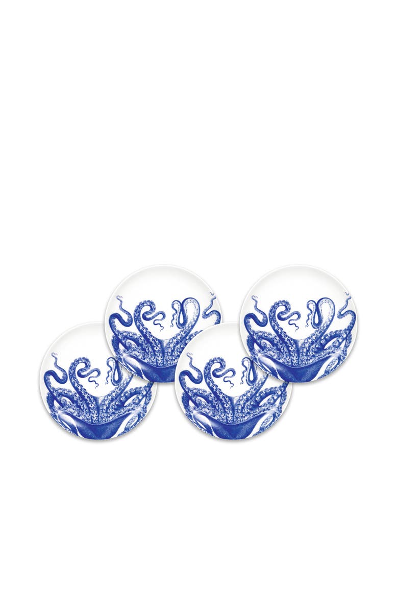 Lucy Small Plates, Porcelain - Set 4, Main, color, BLUE