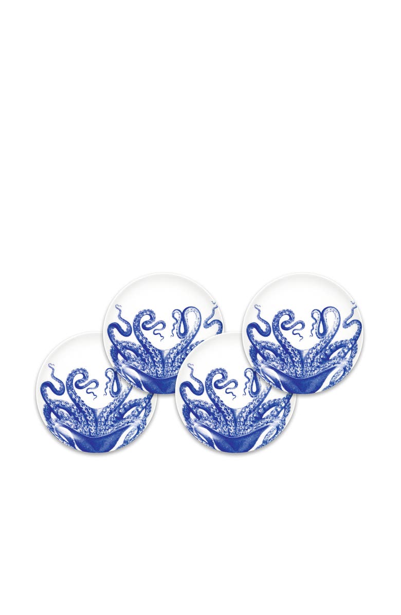 Caskata Lucy Small Plates, Porcelain - Set 4, Main, color, Blue