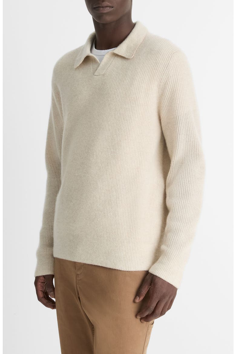 Thermal Knit Boiled Cashmere Sweater, Alternate, color, H RUNYON/ BONE