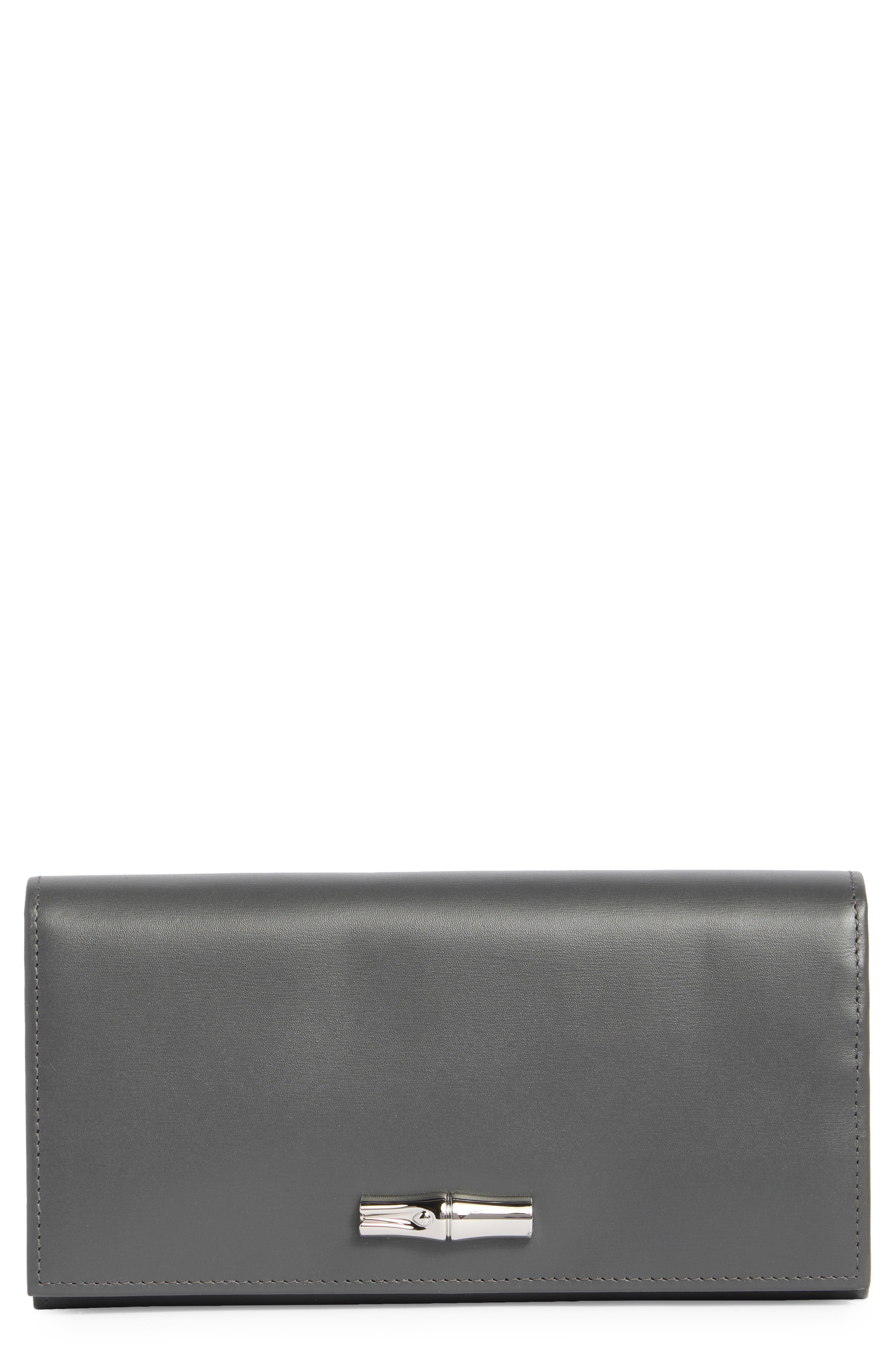 Longchamp Leather Flap Wallet