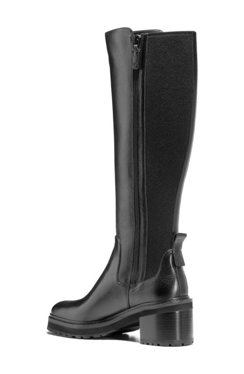 Cole Haan Gema Waterproof Lug Sole Tall Boot In Black Leather
