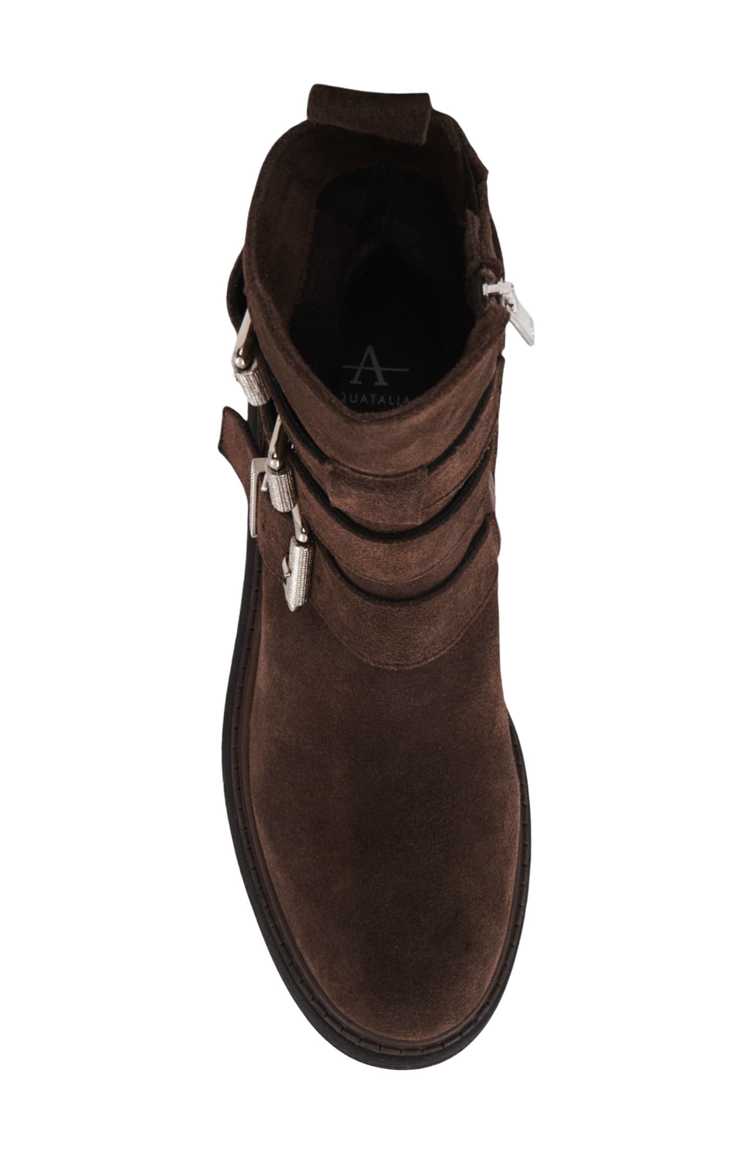 Aquatalia Follina Weatherproof Bootie, Alternate, color, Taupe Suede