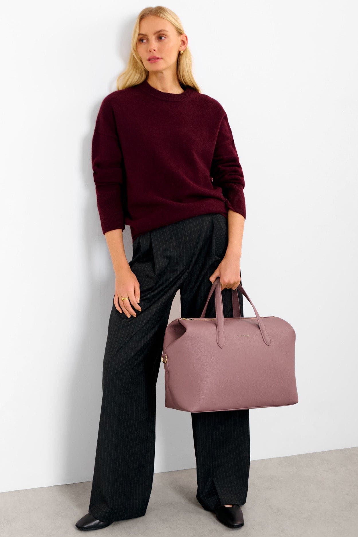 Katie Loxton Milan Cabin Bag in Deep Rose, Alternate, color, Deep Rose