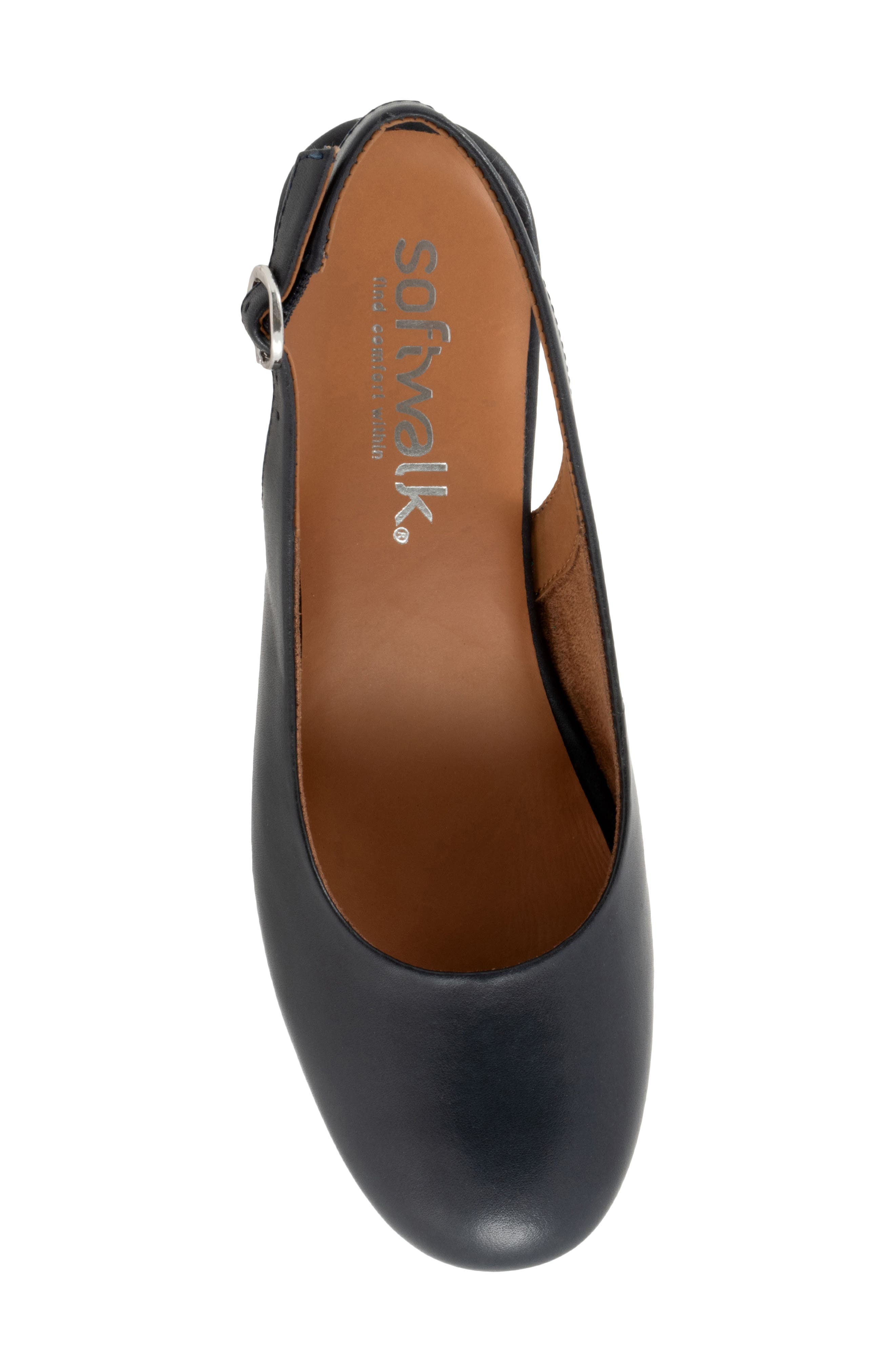 SoftWalk<sup
®</sup
 Largo Slingback Pump (Women) - Wide Width Available, Alternate, color, Navy