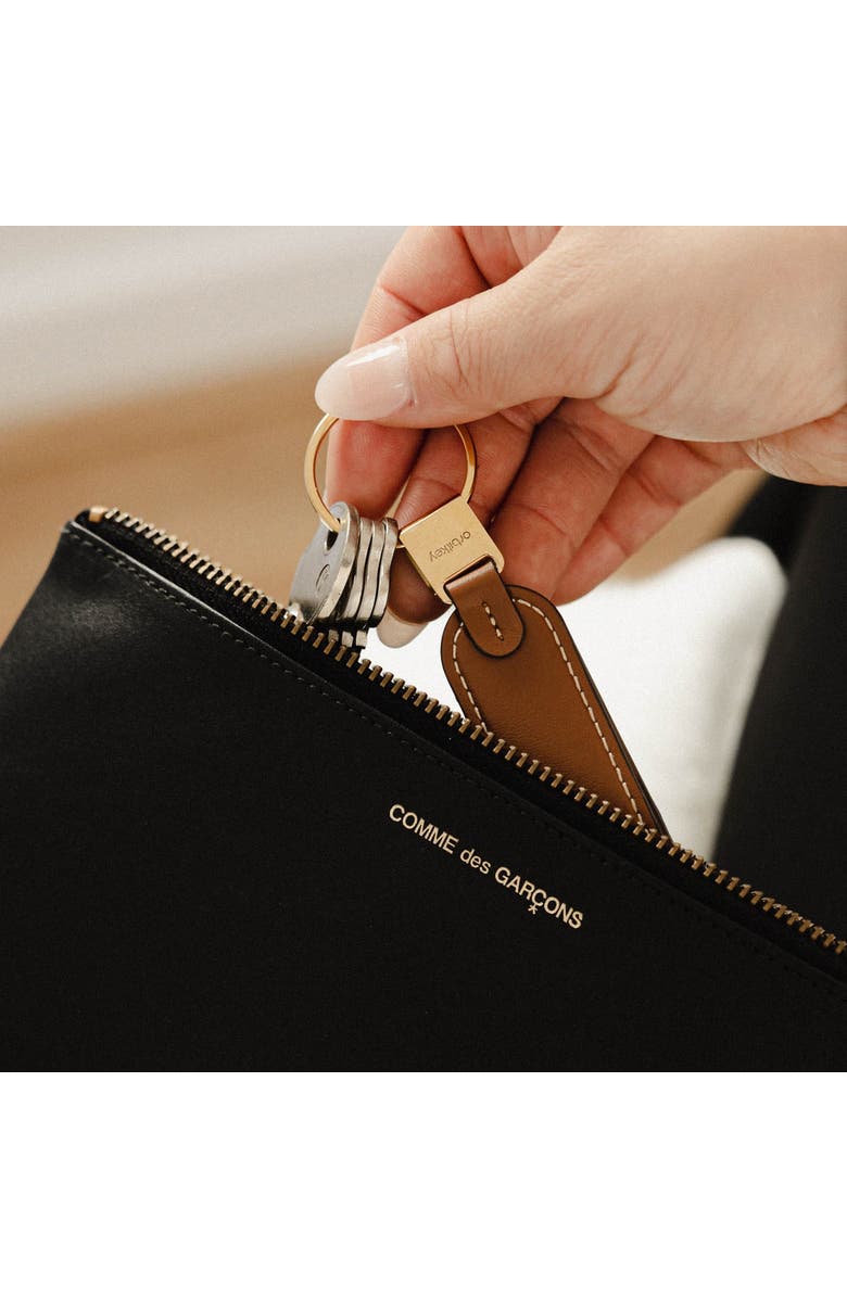 Orbitkey Leather Loop Keychain, Alternate, color, Caramel