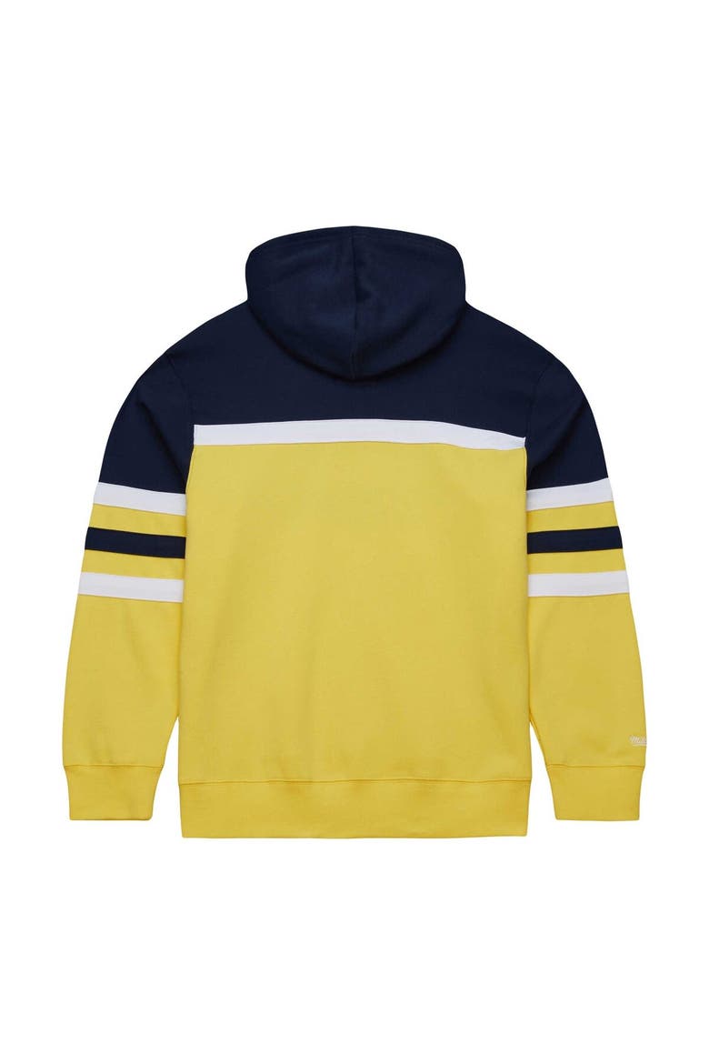 Men's Mitchell & Ness Navy/Gold Indiana Pacers Head Coach Pullover Hoodie, Alternate, color, Navy