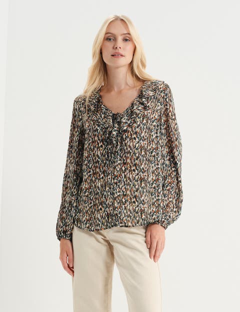 Trinity Printed Chiffon Blouse