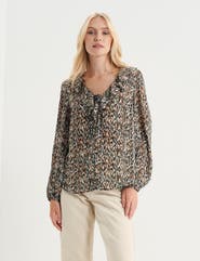 Finery London Trinity Printed Chiffon Blouse