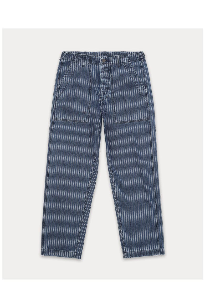 Newfatigue Pinstripe Fatigue Denim Trousers, Main, color, Bleach Wash