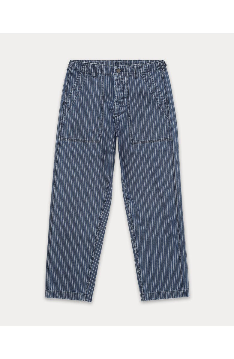 Fortela Newfatigue Pinstripe Fatigue Denim Trousers, Main, color, Bleach Wash