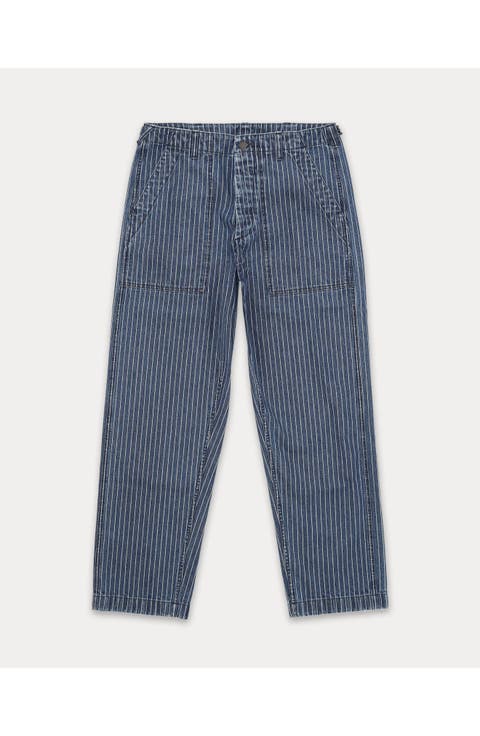 Newfatigue Pinstripe Fatigue Denim Trousers