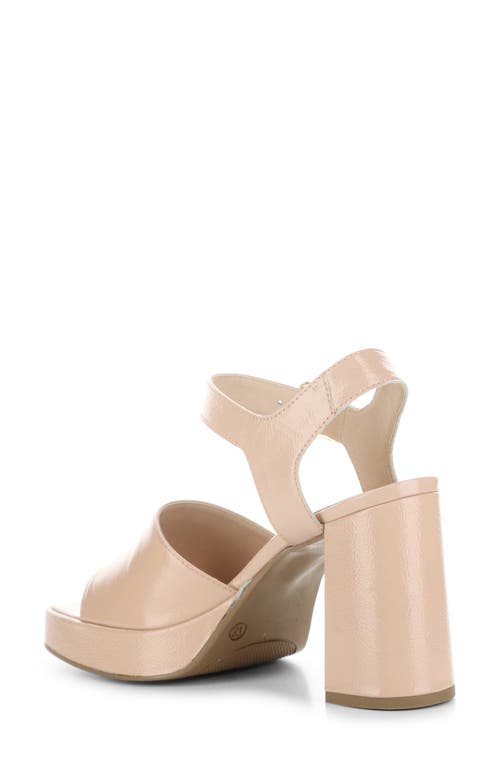 Bos. & Co. Finlee Ankle Strap Platform Sandal In Beige