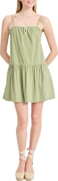 The Good Journey Keyhole Drop Waist Sleeveless Minidress