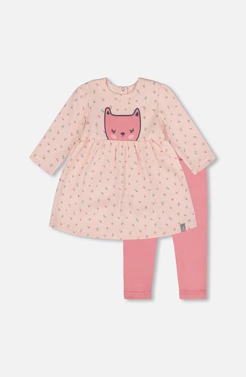 Organic Cotton Dress and Leggings Set (Baby)