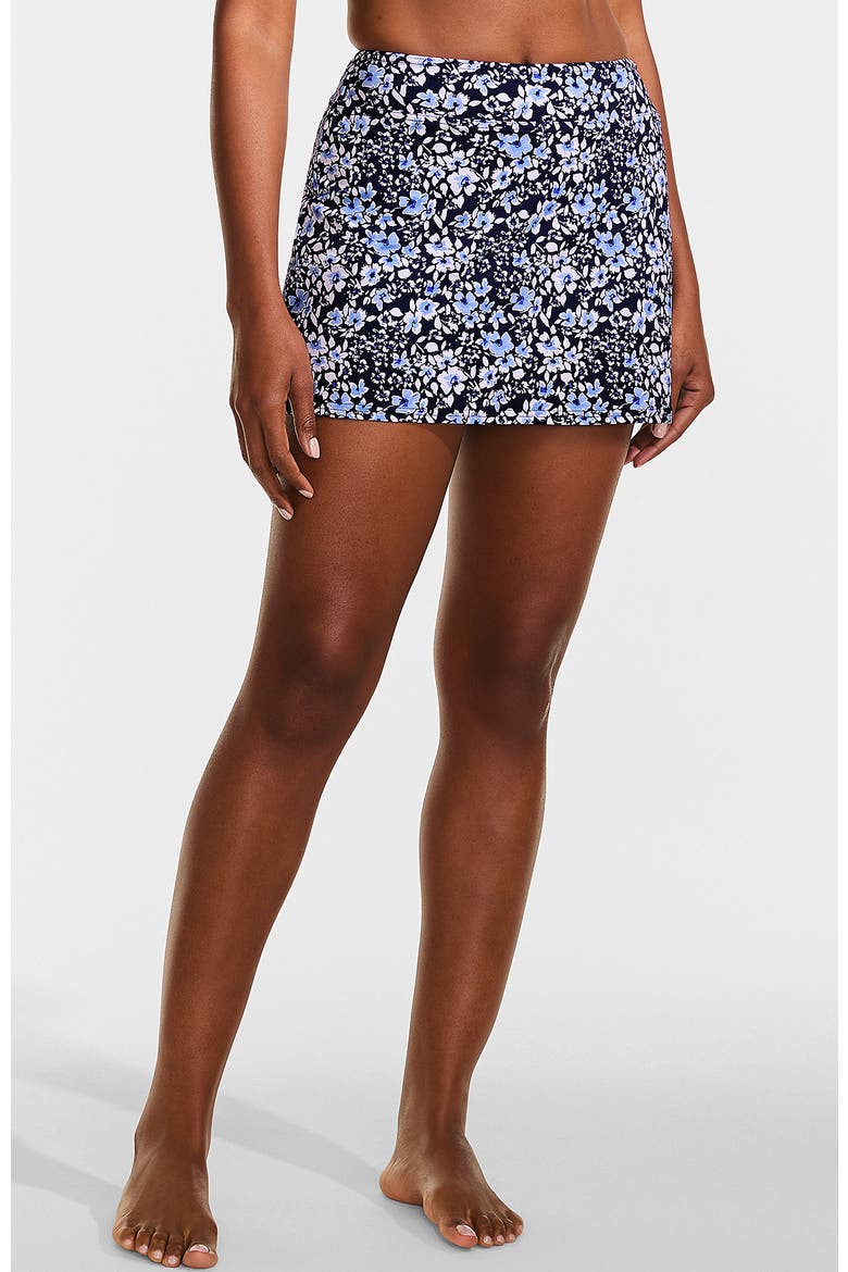 Mini Swim Skirt, Main, color, Navy Meadow Floral
