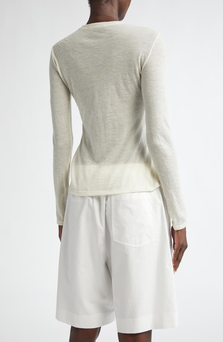 The Row Iverness Semisheer Cashmere Jersey Top, Alternate, color, 