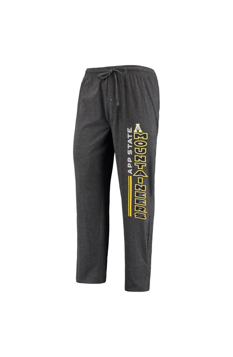 CONCEPTS SPORT Men's Concepts Sport Heathered Charcoal/Black Appalachian State Mountaineers Meter T-Shirt & Pants Sleep Set, Alternate, color, Heather Charcoal