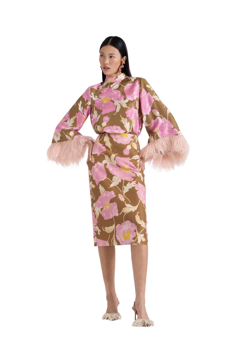 La DoubleJ Pencil Skirt Sylph Khaki, Main, color, 