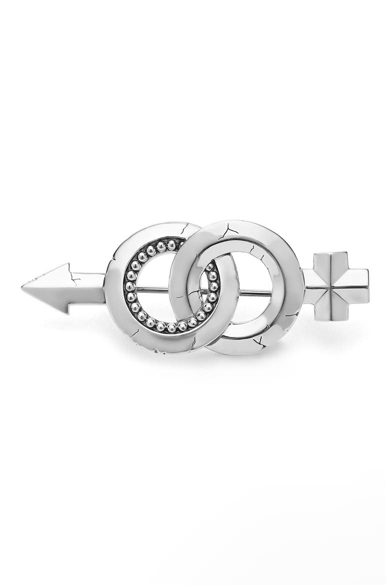Men's Sterling Silver Gender Pin, Main, color, SILVER