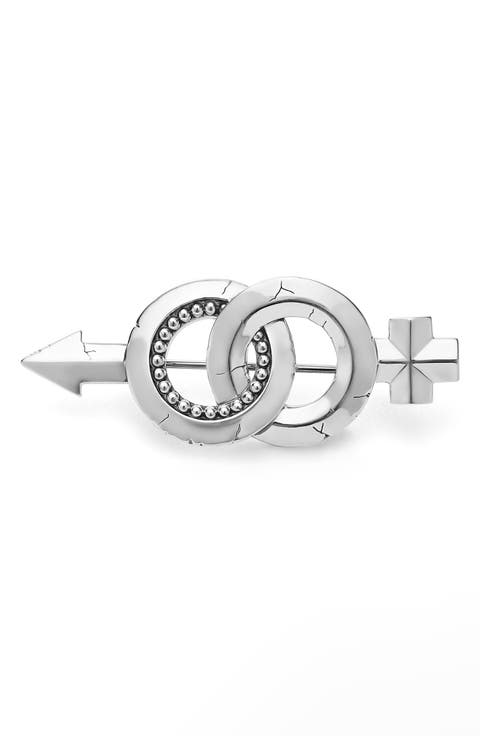 Men's Sterling Silver Gender Pin