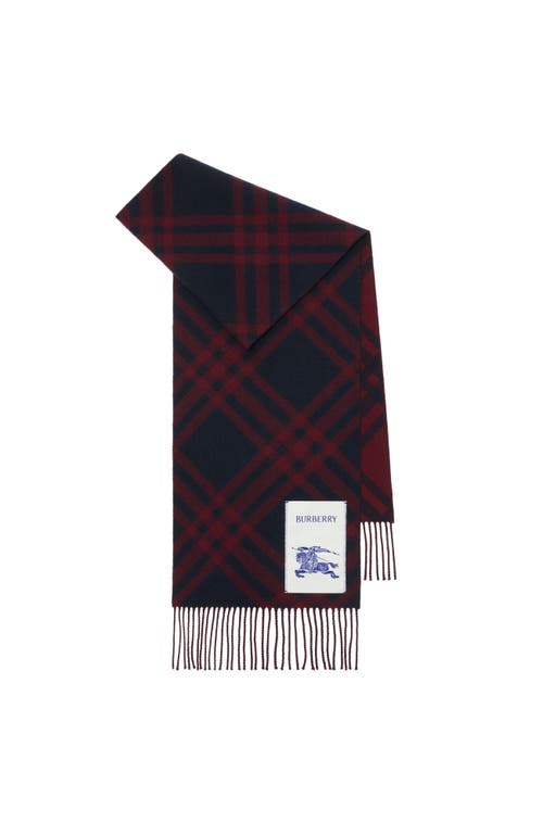 Burberry Check Cashmere Scarf In Black