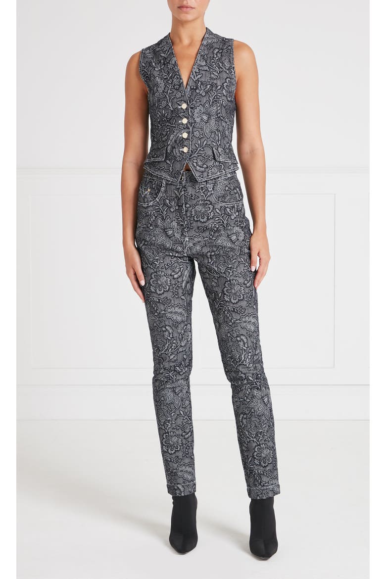Francis Denim Waistcoat, Alternate, color, Washed Black