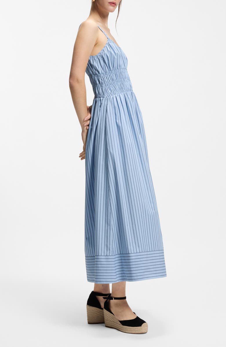 BOSS Orange Stripe Cotton Sundress, Alternate, color, Blue Stripe