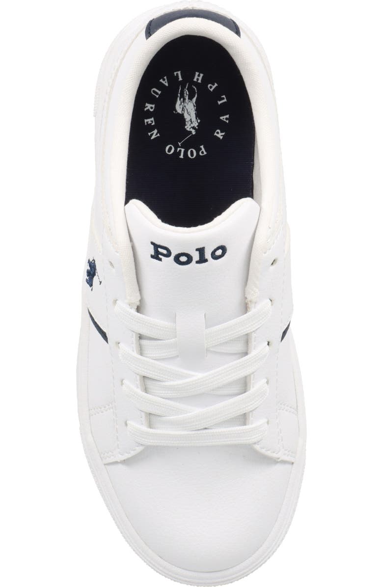 Ralph Lauren Kids' Telly Sneaker, Alternate, color, White/Navy