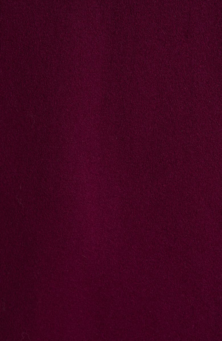 Fleurette Wool Coccon Coat with Genuine Lamb Fur Trim, Alternate, color, 