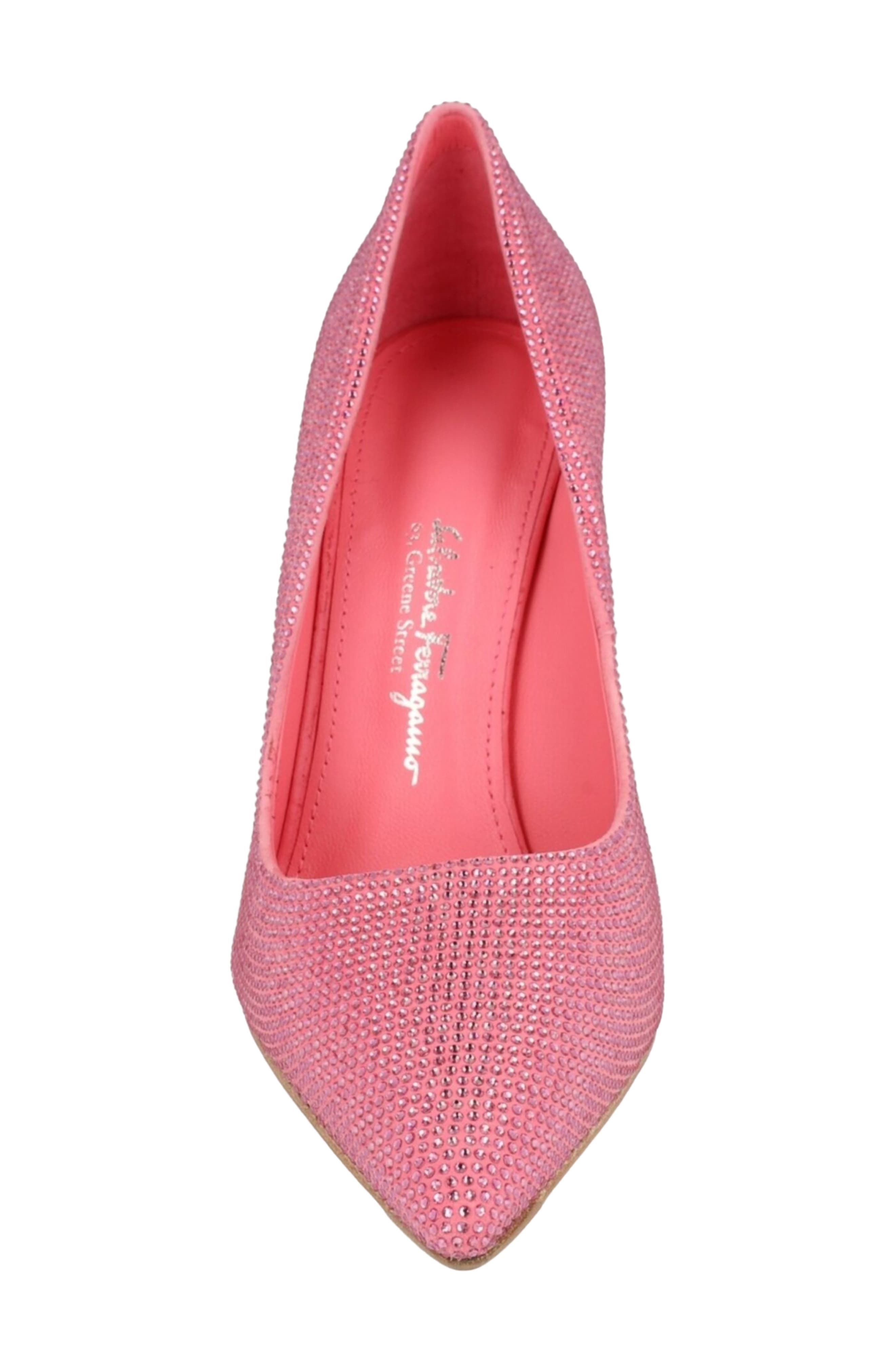 Ilary Crystal Embellished Pointed Toe Pump, Alternate, color, LIGHT PINK