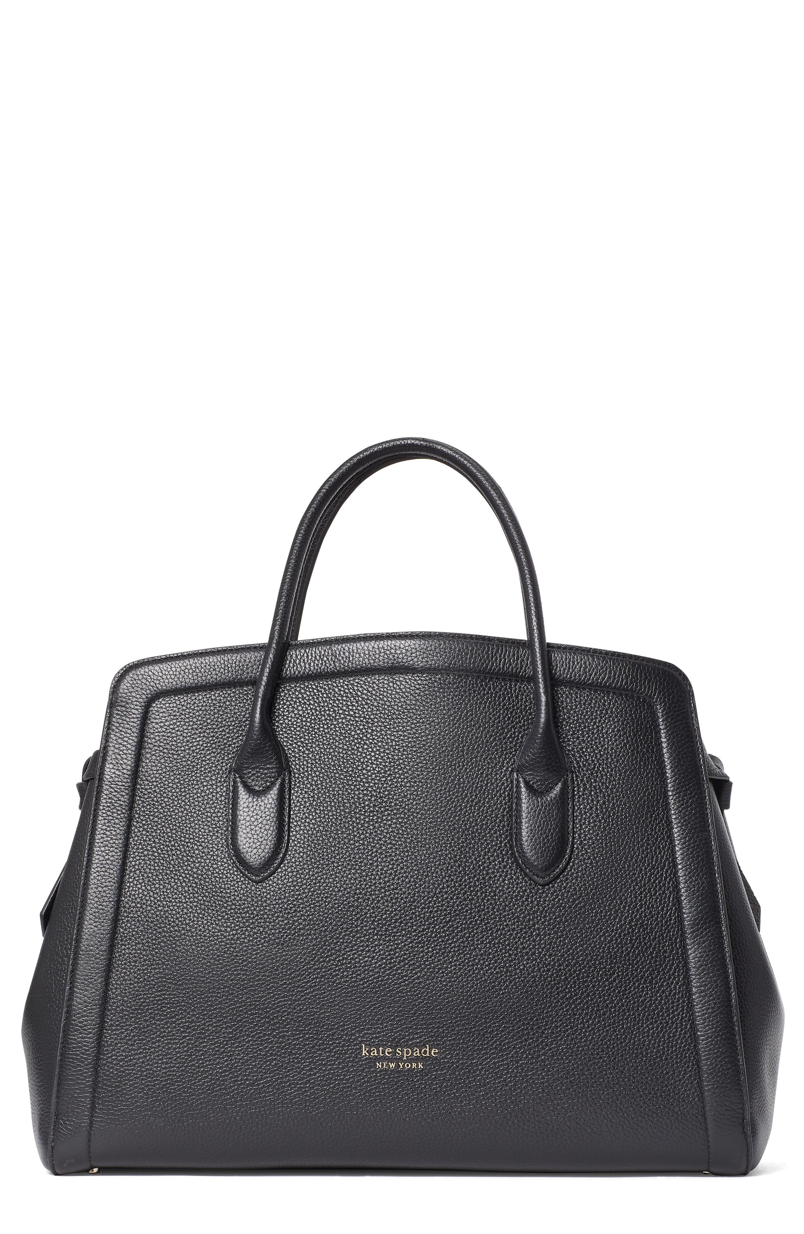 Kate Spade New York knott xl leather satchel, Main, color, 