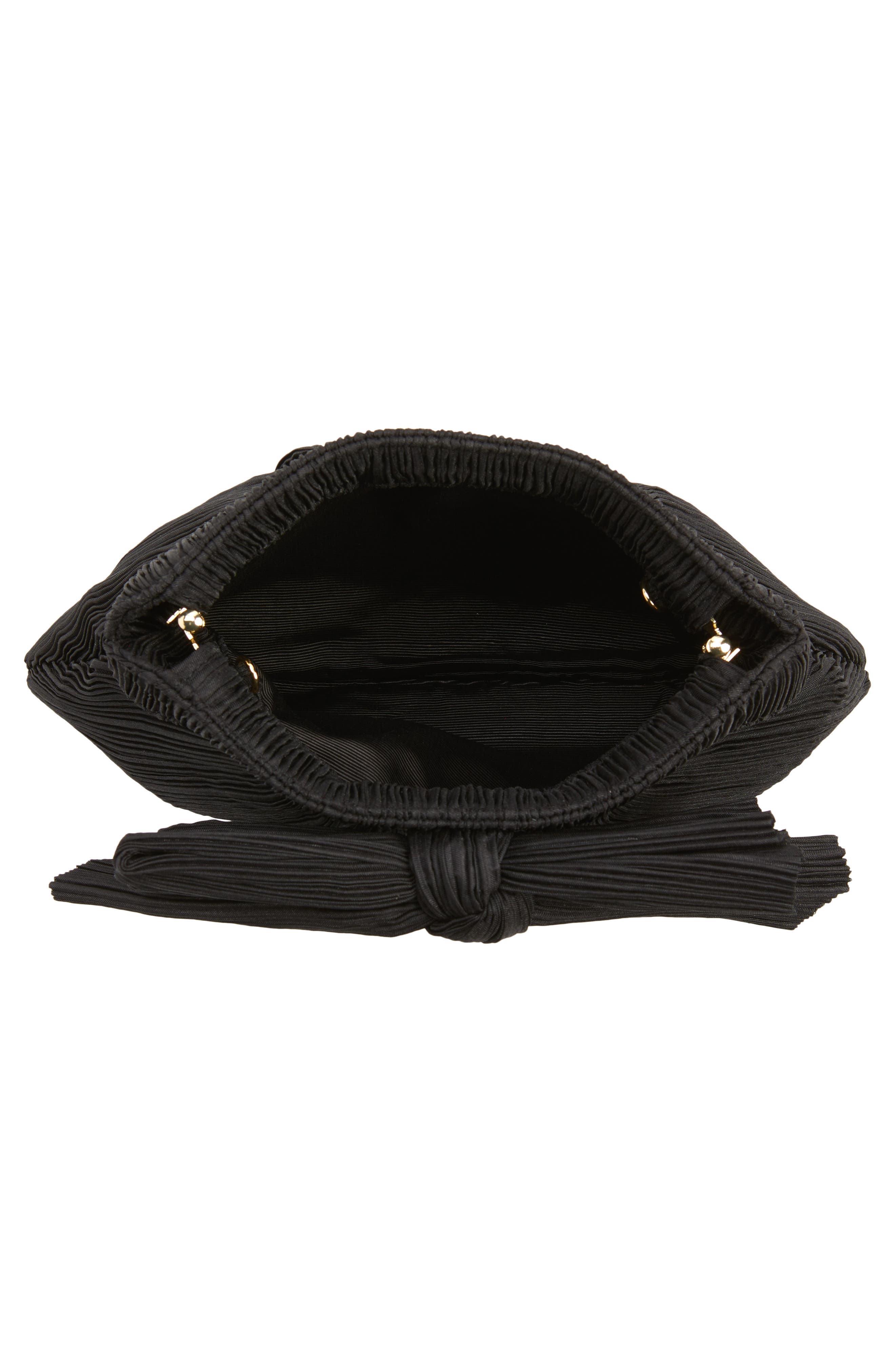 Loeffler Randall Rayne Plissé Clutch, Alternate, color, Black