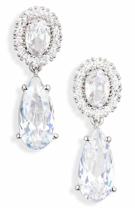 Nadri Jzmn Cubic Zirconia Double Drop Earrings