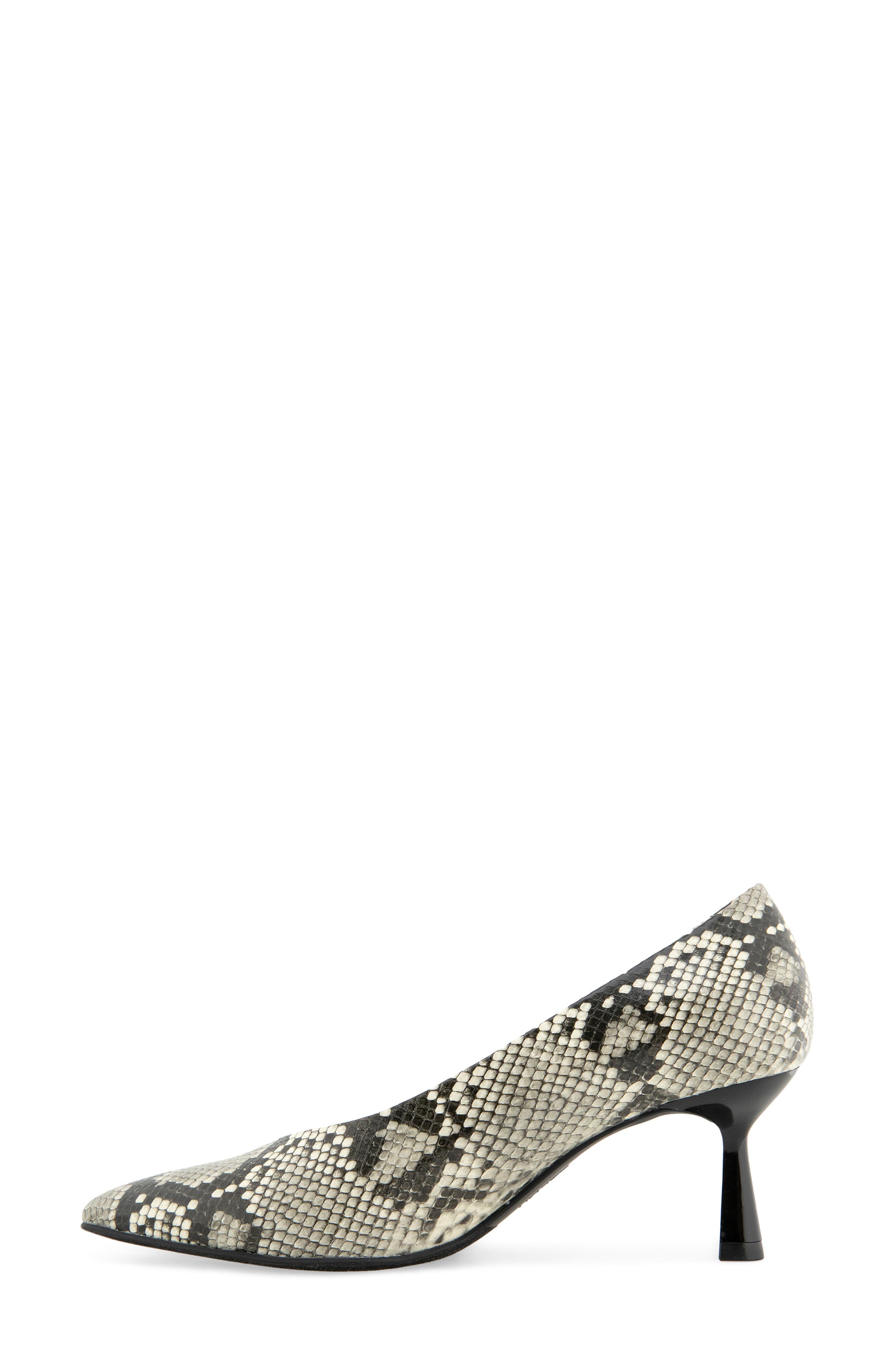Twila Faux Snakeskin Pointed Toe Pump, Alternate, color, BLACK/ GREY SNAKE