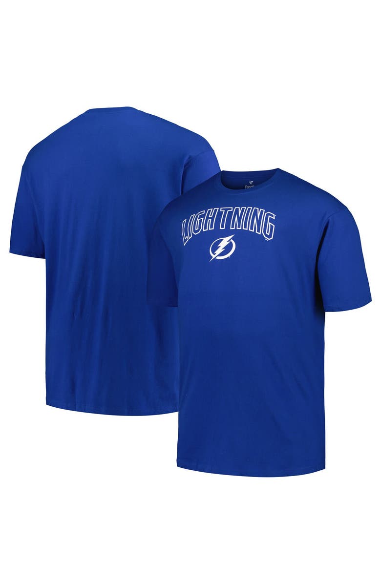 PROFILE Men's Profile Blue Tampa Bay Lightning Big & Tall Arch Over Logo T-Shirt, Alternate, color, Blue