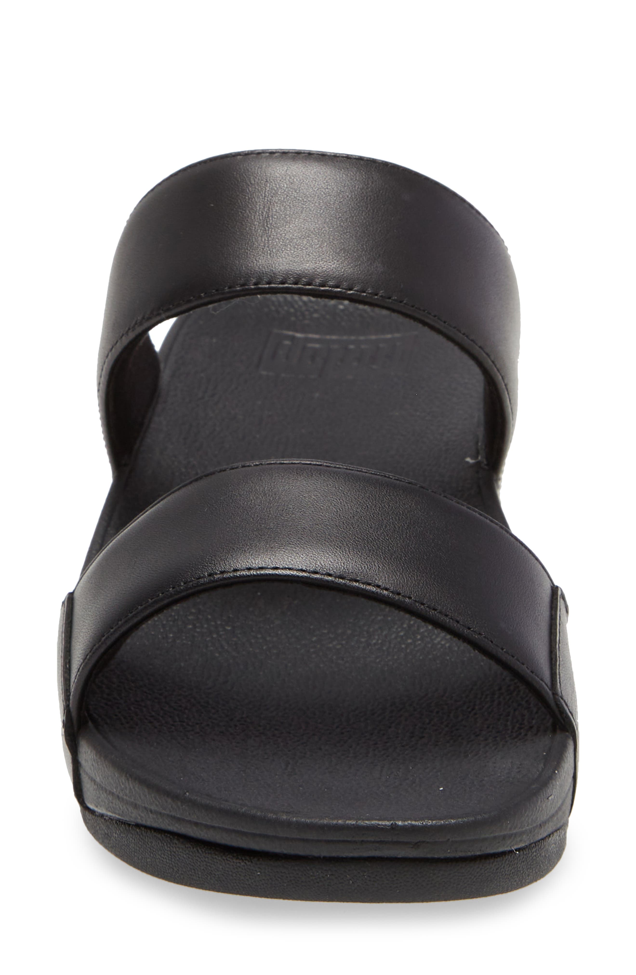 Lulu Slide Sandal, Alternate, color, ALL BLACK