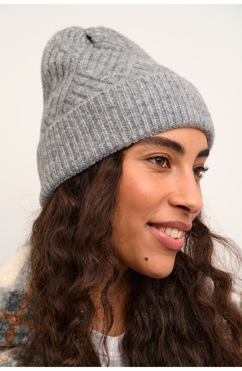 Kaffe Getty Beanie, Alternate, color, Grey Melange