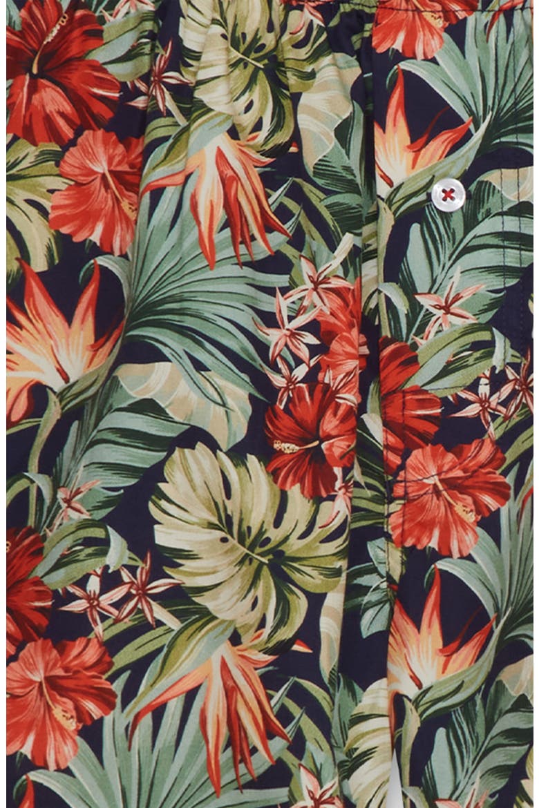 Organic Cotton Oahu Hawaiian Print Boxer Short, Alternate, color, OAHUNAVY