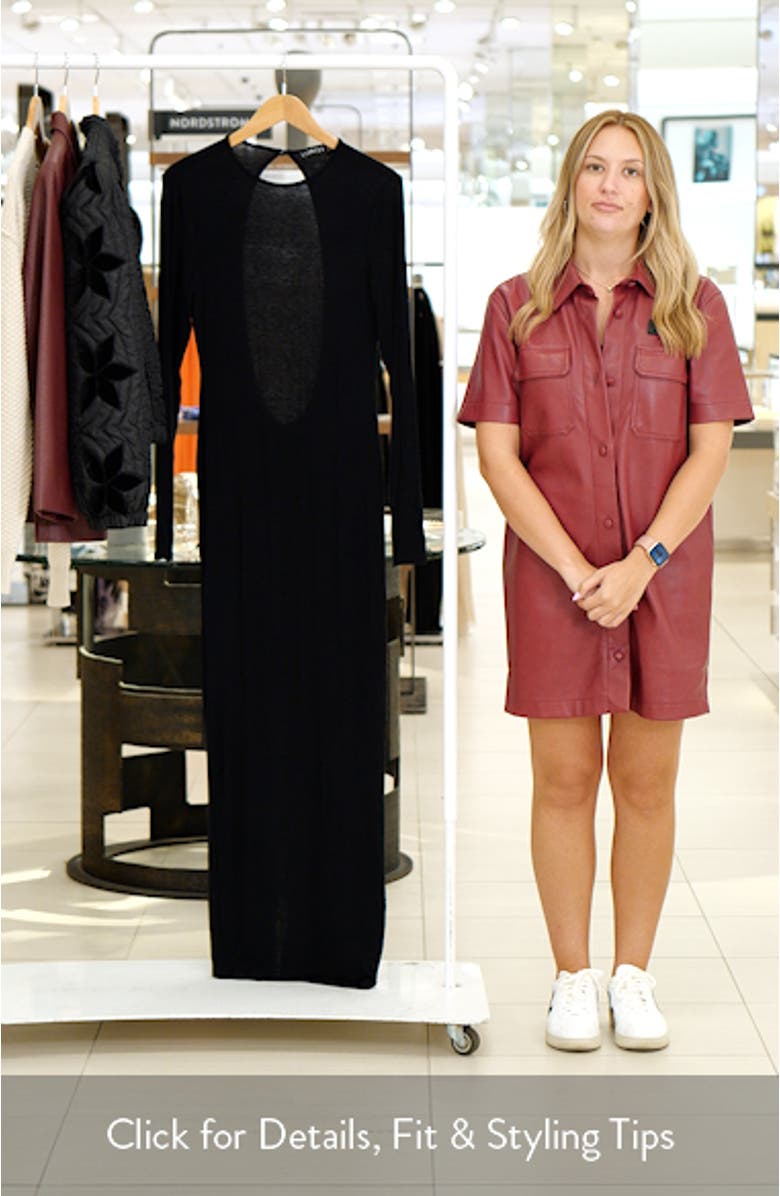 Muse Open Back Long Sleeve Maxi Dress, sales video thumbnail