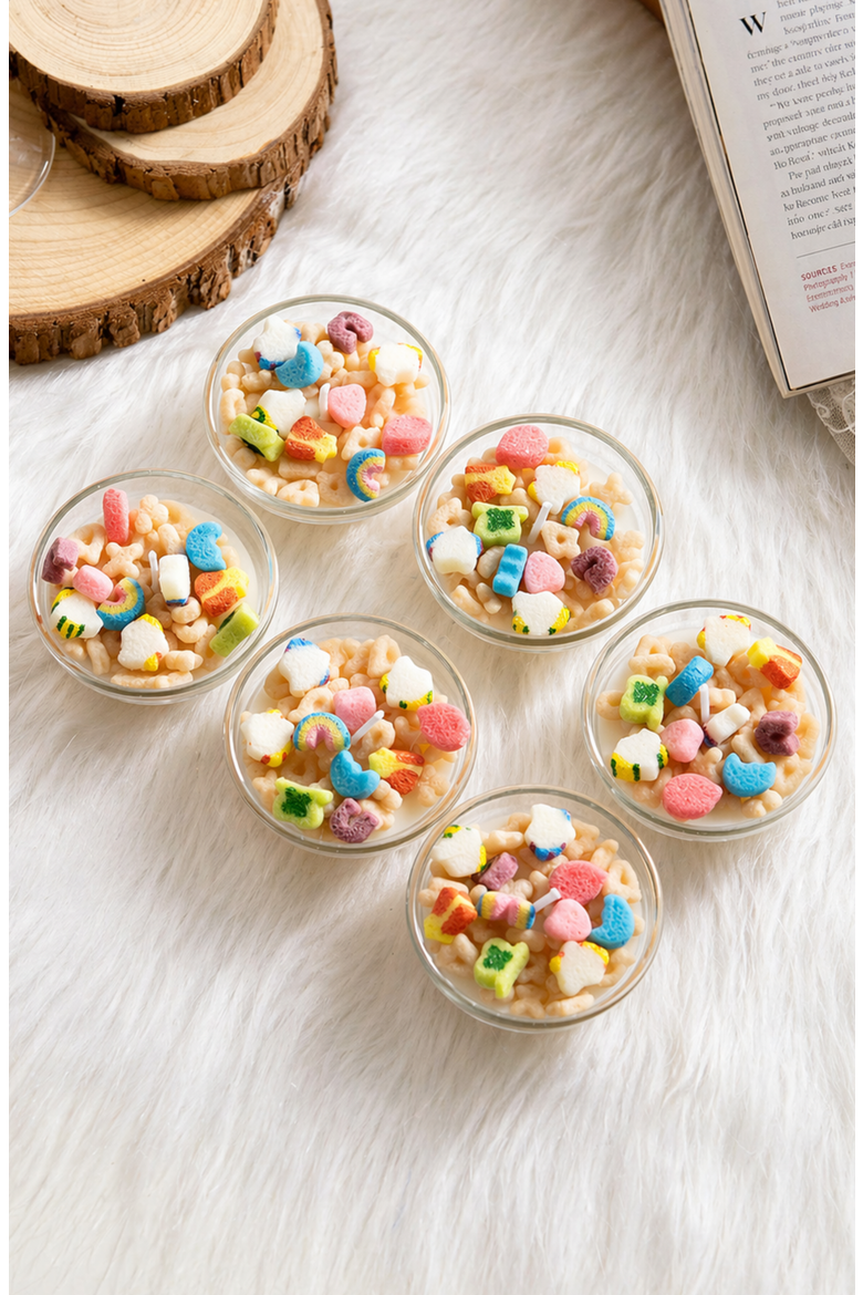 Mini Lucky Charms Cereal Candle Set of 6, Alternate, color, Multicolored