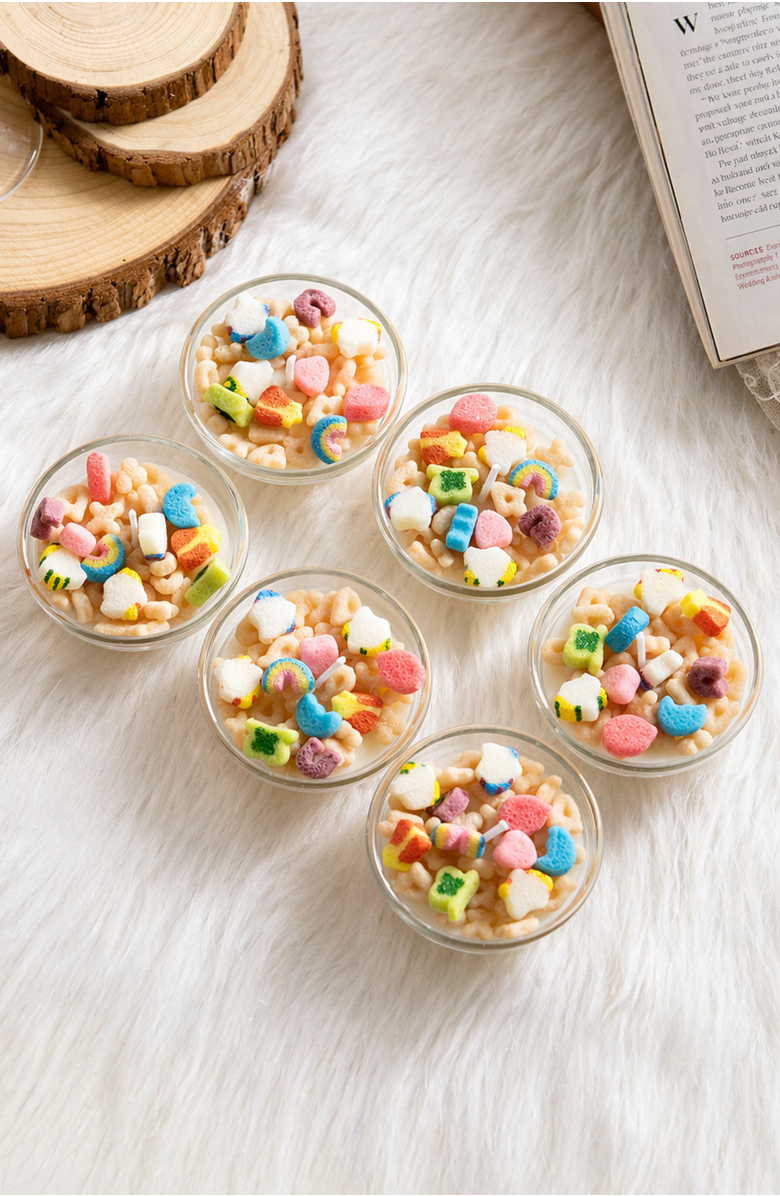 Southlake gifts Mini Lucky Charms Cereal Candle Set of 6, Alternate, color, Multicolored