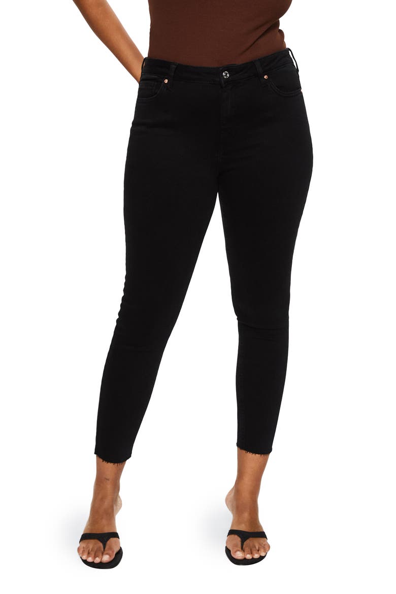 Crop Skinny Leg Jeans, Alternate, color, BLACK DENIM