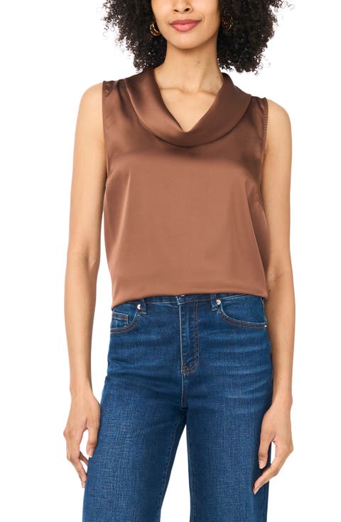 Sleeveless Cowl Neck Top