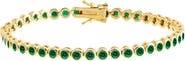 BY ADINA EDEN Turquoise Bezel Tennis Bracelet