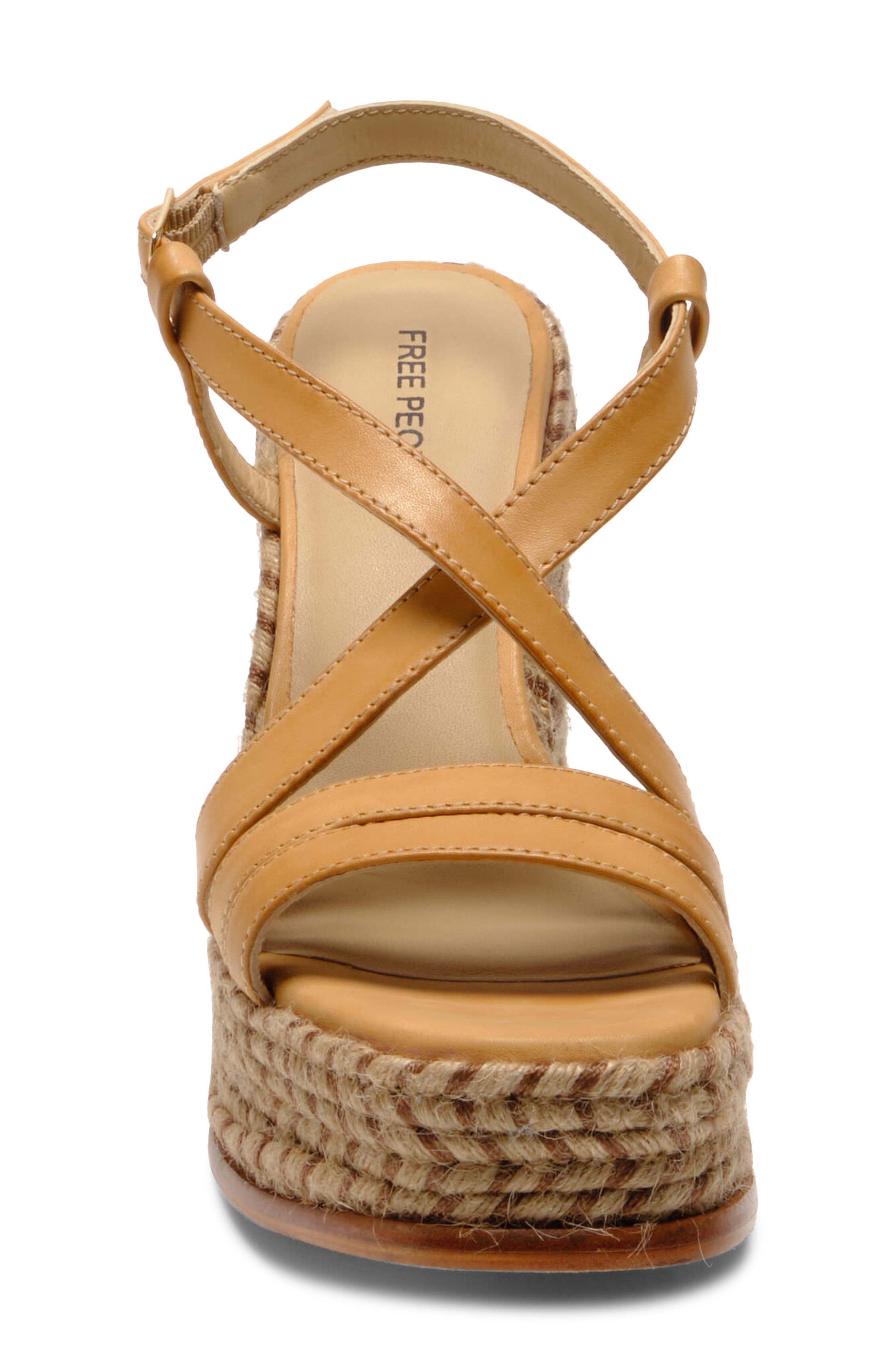 Free People Fahn Platform Sandal, Alternate, color, Natural