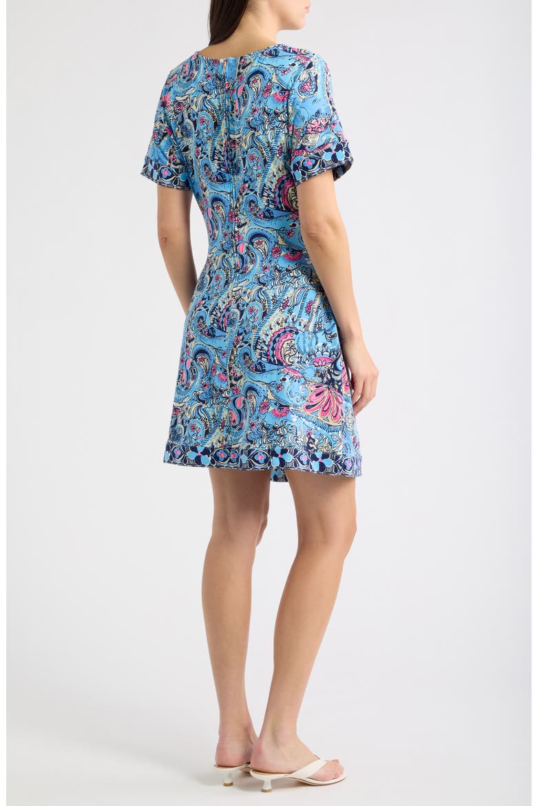 Izola Border Print Knit Minidress, Alternate, color, MULTI PAISLEY PARADE