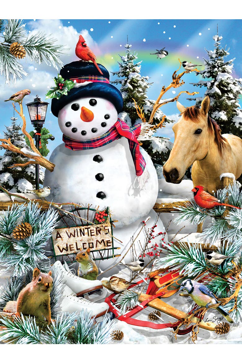 Winter's Welcome 300 piece Jigsaw Puzzle for Adults, Alternate, color, Multicolor