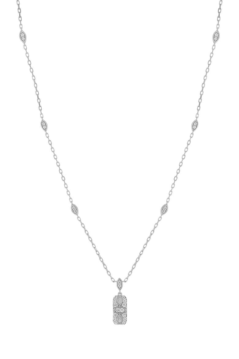 Mika Petite Diamond Pendant Necklace, Main, color, 18K WHITE GOLD